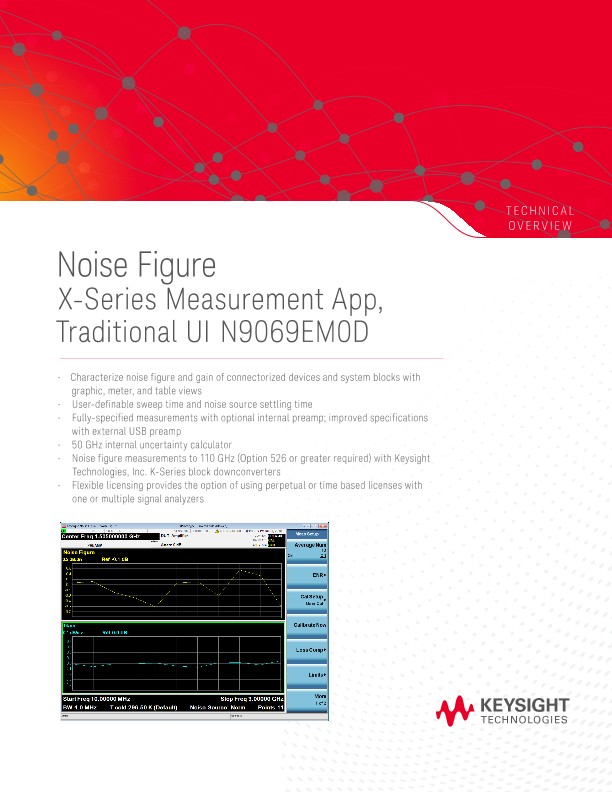 Noise Figure X-Series Measurement App, Traditional UI N9069EM0D