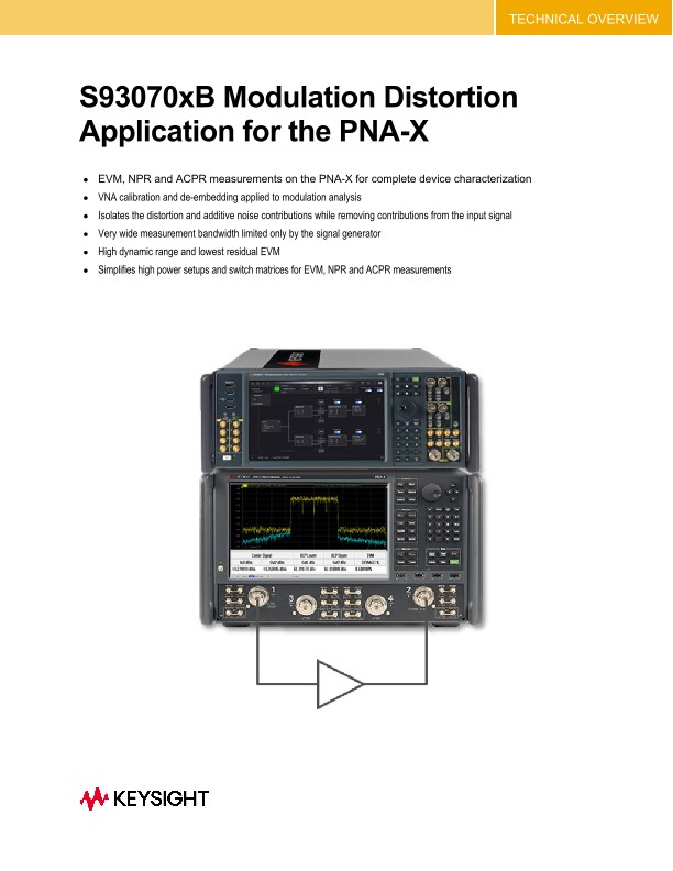 S93070xB Modulation Distortion Application for the PNA-X