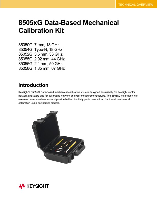 8505xG Data-Based Mechanical Calibration Kit