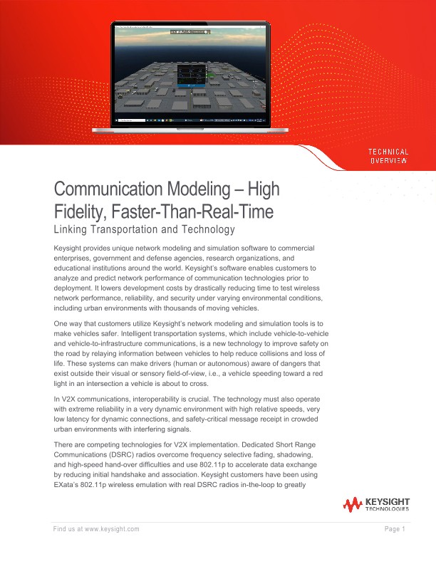 Communication Modeling High Fidelity Faster Than Real Time