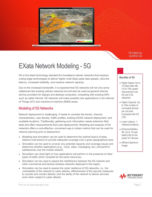 EXata Network Modeling - 5G