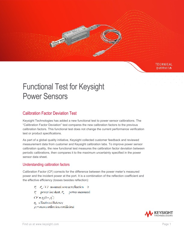 Functional Test for Keysight Power Sensors