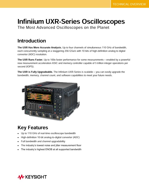Infiniium UXR-Series Oscilloscopes