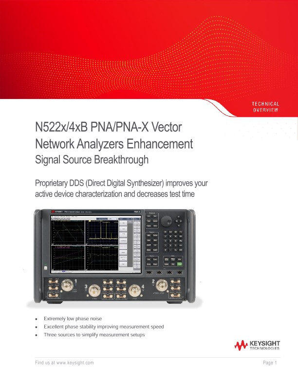 N522x/4xB PNA/PNA-X Vector Network Analyzers Enhancement
