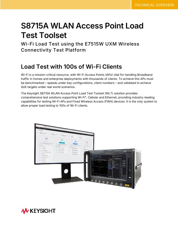 S8715A WLAN Access Point Load Test Toolset