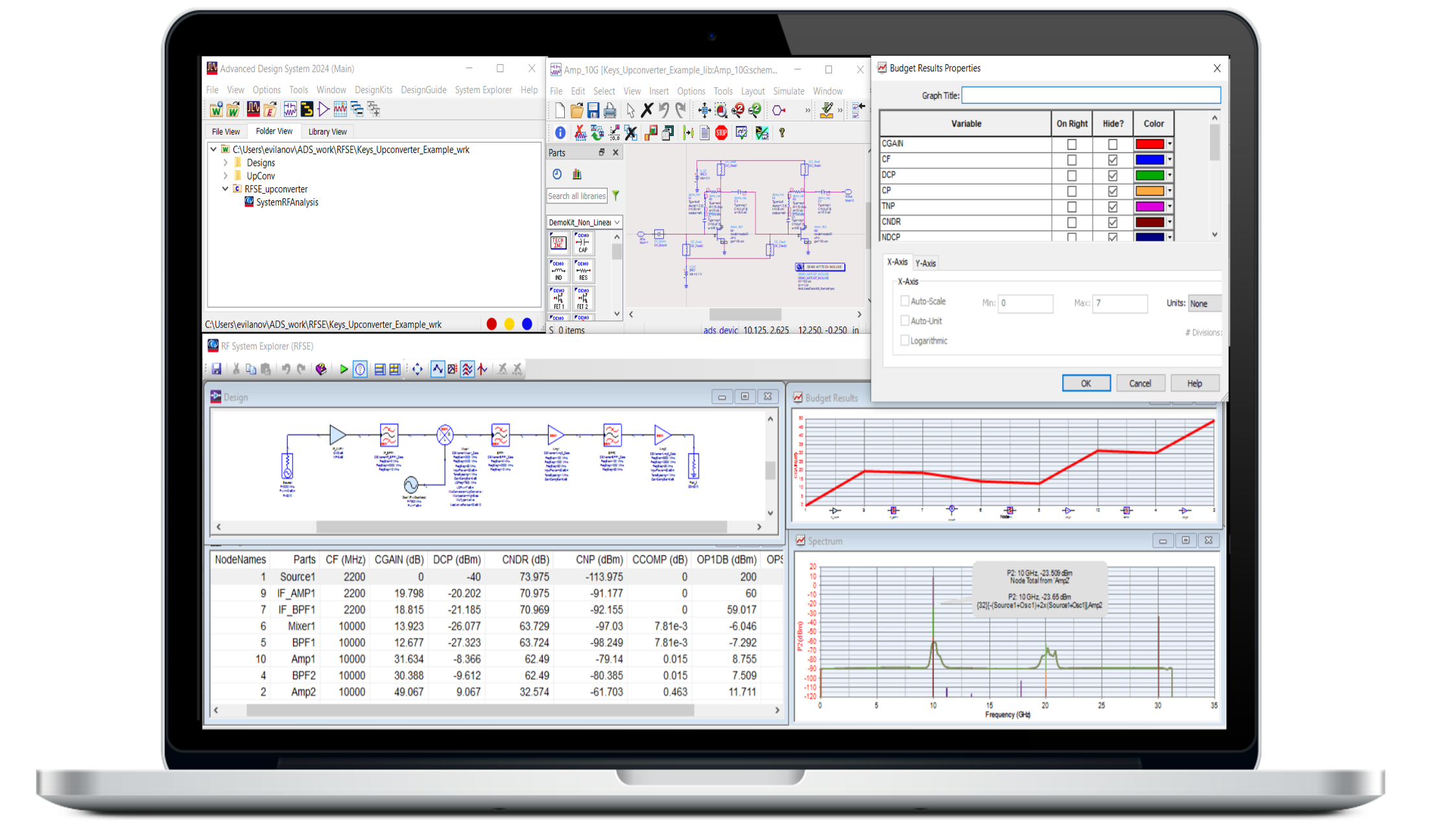 RF System Explorer seamlessly integrates Spectrasys diagnostics, empowering Advanced Design System circuit designers with advanced radio frequency line-up capabilities. RF System Explorer seamlessly integrates Spectrasys diagnostics, empowering Advanced Design System circuit designers with advanced radio frequency line-up capabilities.