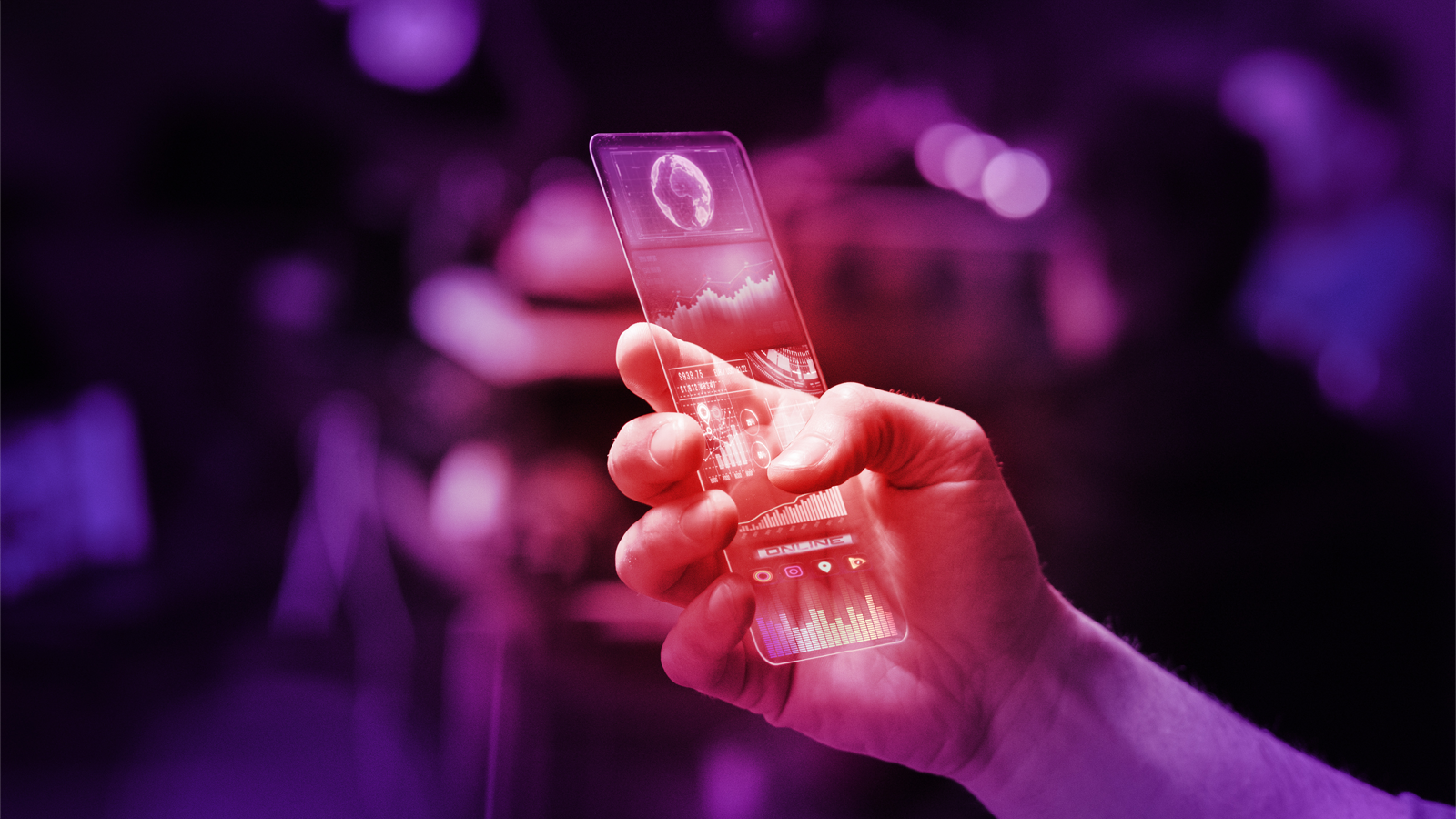 Person holding smartphone