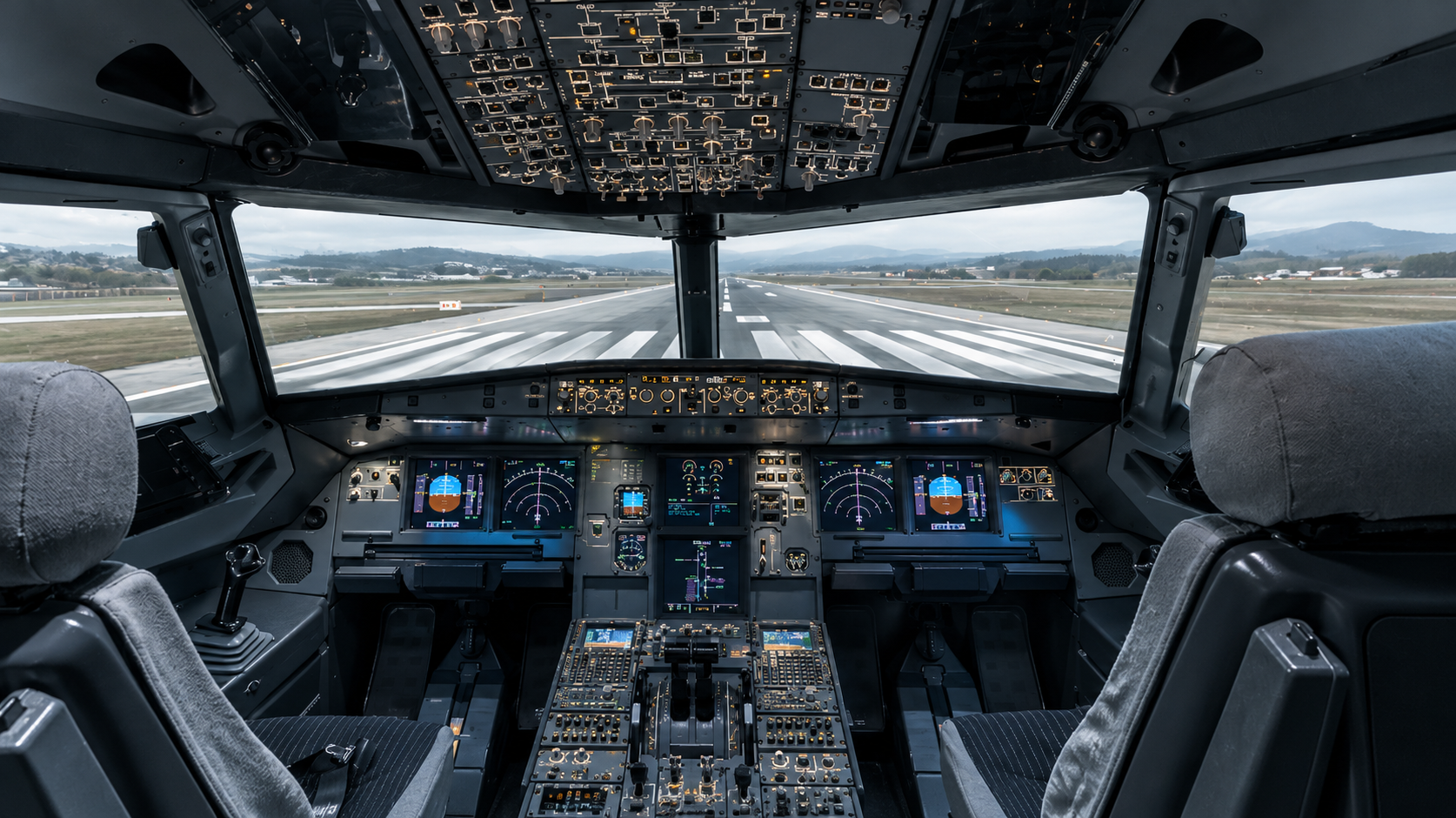 Airplane cockpit
