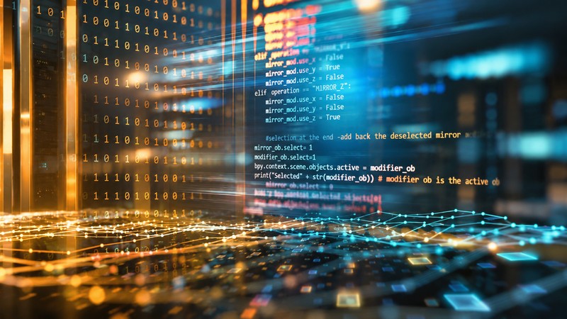 Colorful abstract image of computer screen to depict the process of running tests.