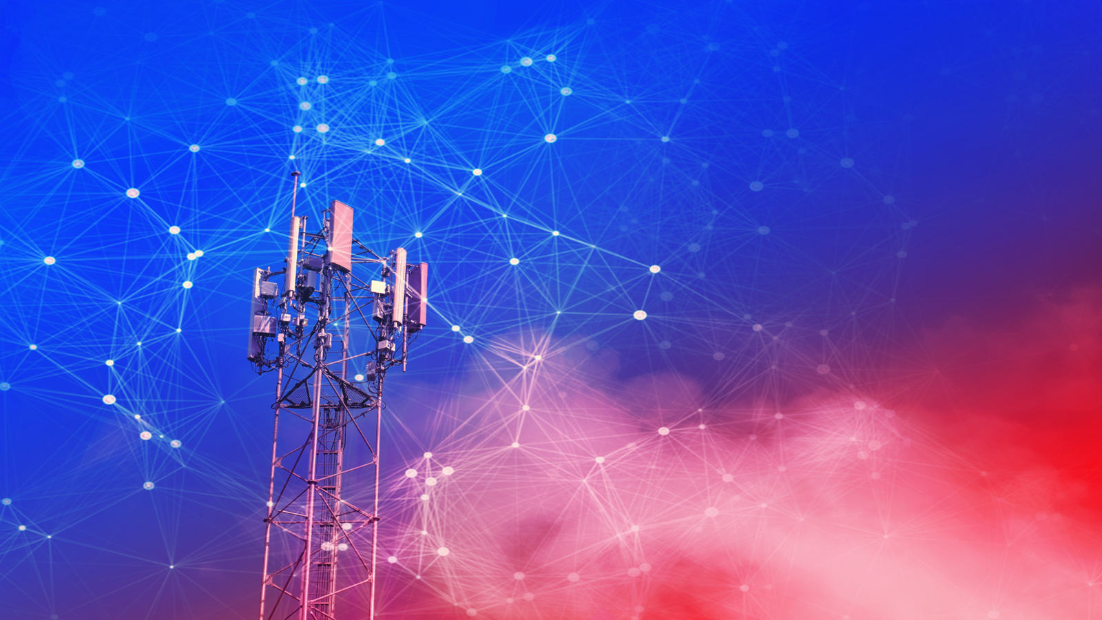 5G tower with simulated node cluster