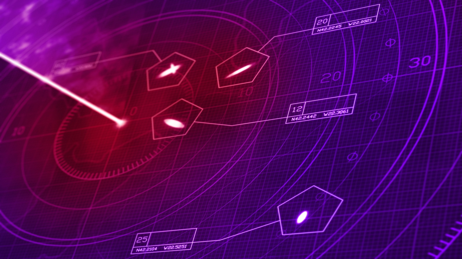 Military radar display