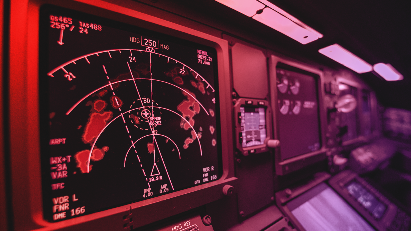 Aerospace and defense instrument showing world map