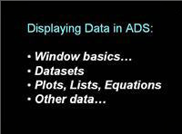 Data Display in ADS Part 1