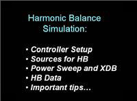 Harmonic Balance Simulation in ADS