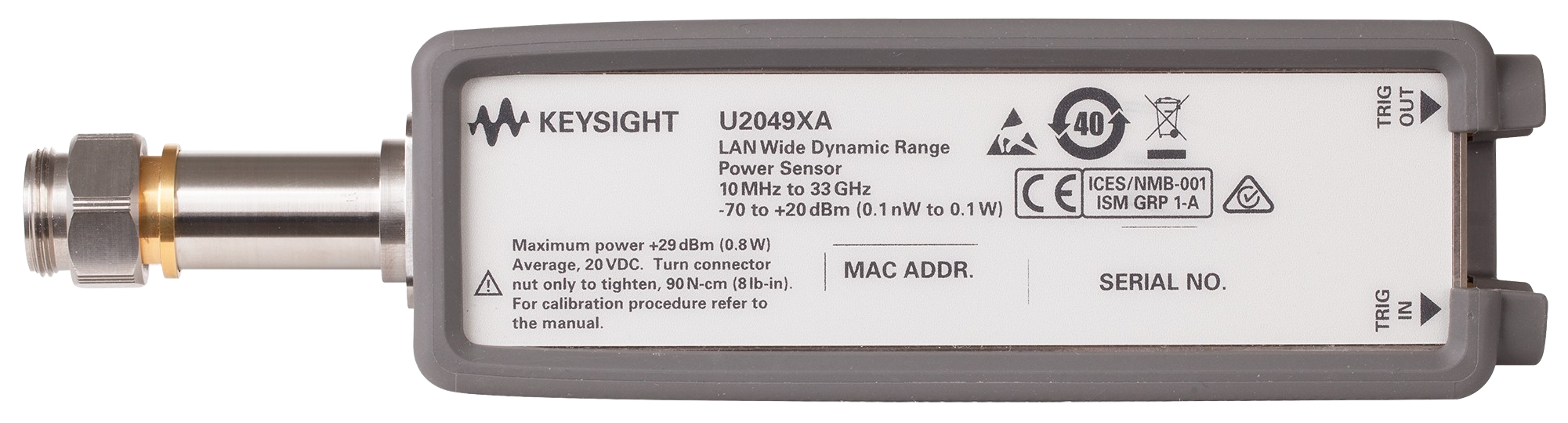 U2049XA 10 MHz～6 GHz/33 GHz LANパワーセンサ | Keysight