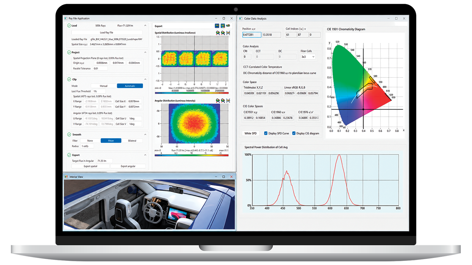 LucidShape software on a laptop