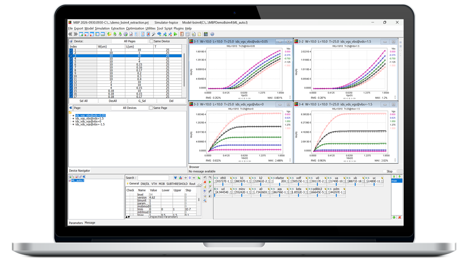 W6023E Device Modeling MBP Machine Learning Toolkit