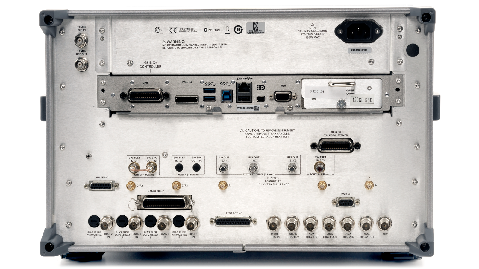 N5245B PNA-X network analyzer back view