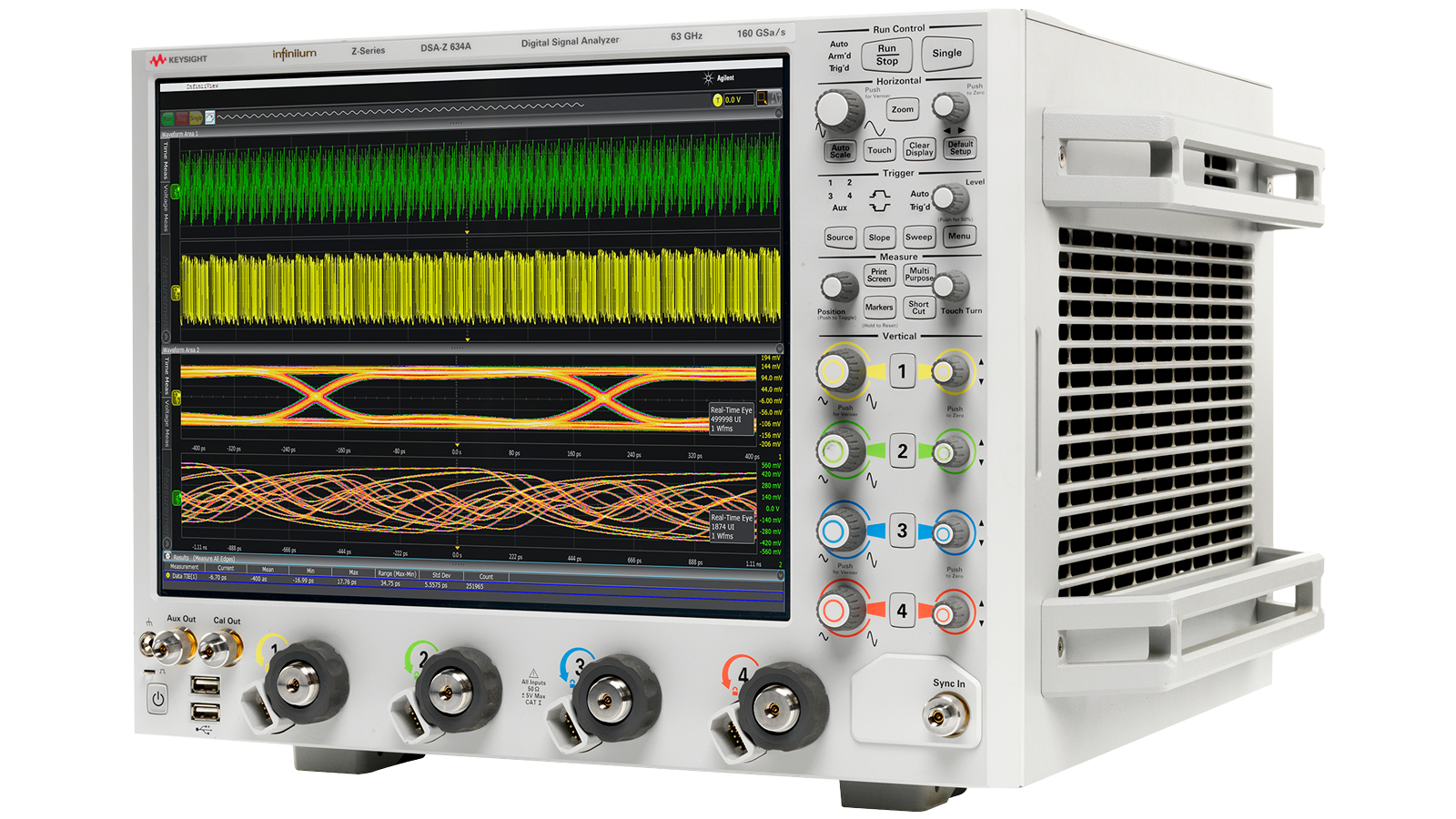 Angled view of Infiniium Z-Series High-Performance Real-Time Oscilloscope