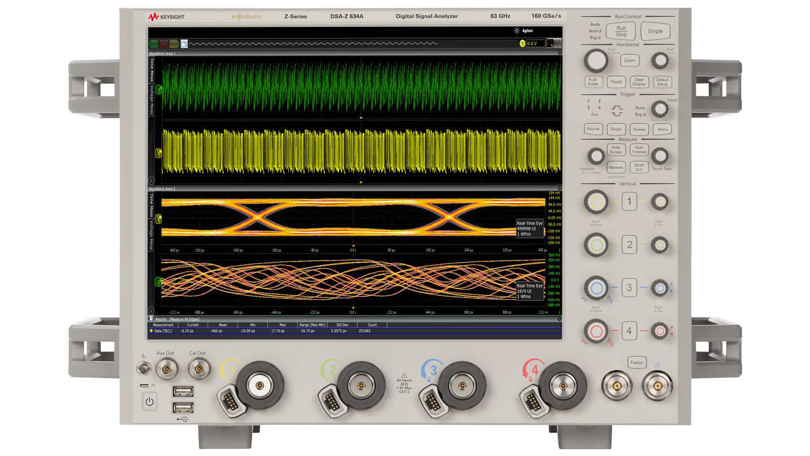Front view of Infiniium Z-Series High-Performance Real-Time Oscilloscope