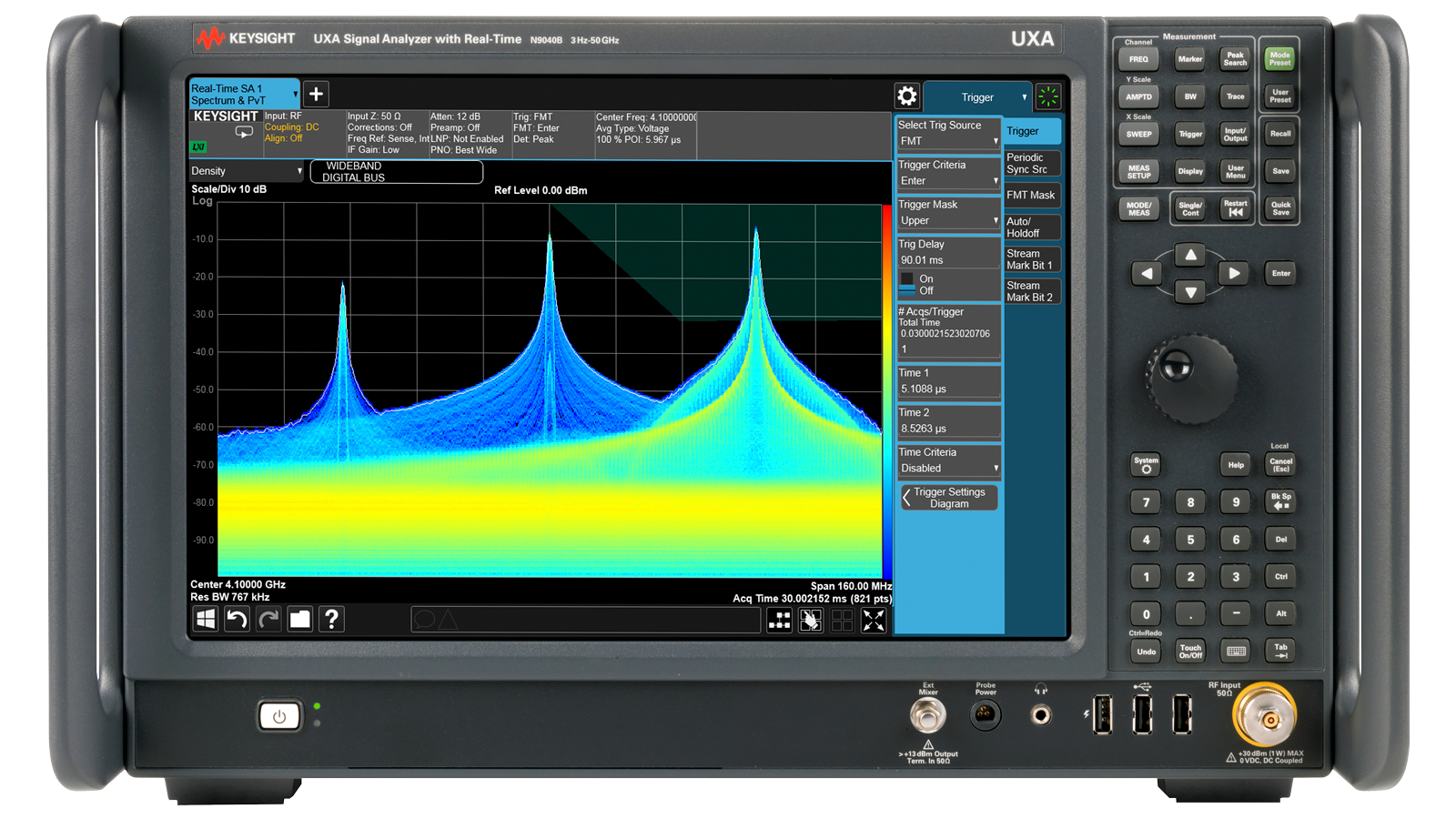 Анализатор спектра реального времени, вид спереди (фото)