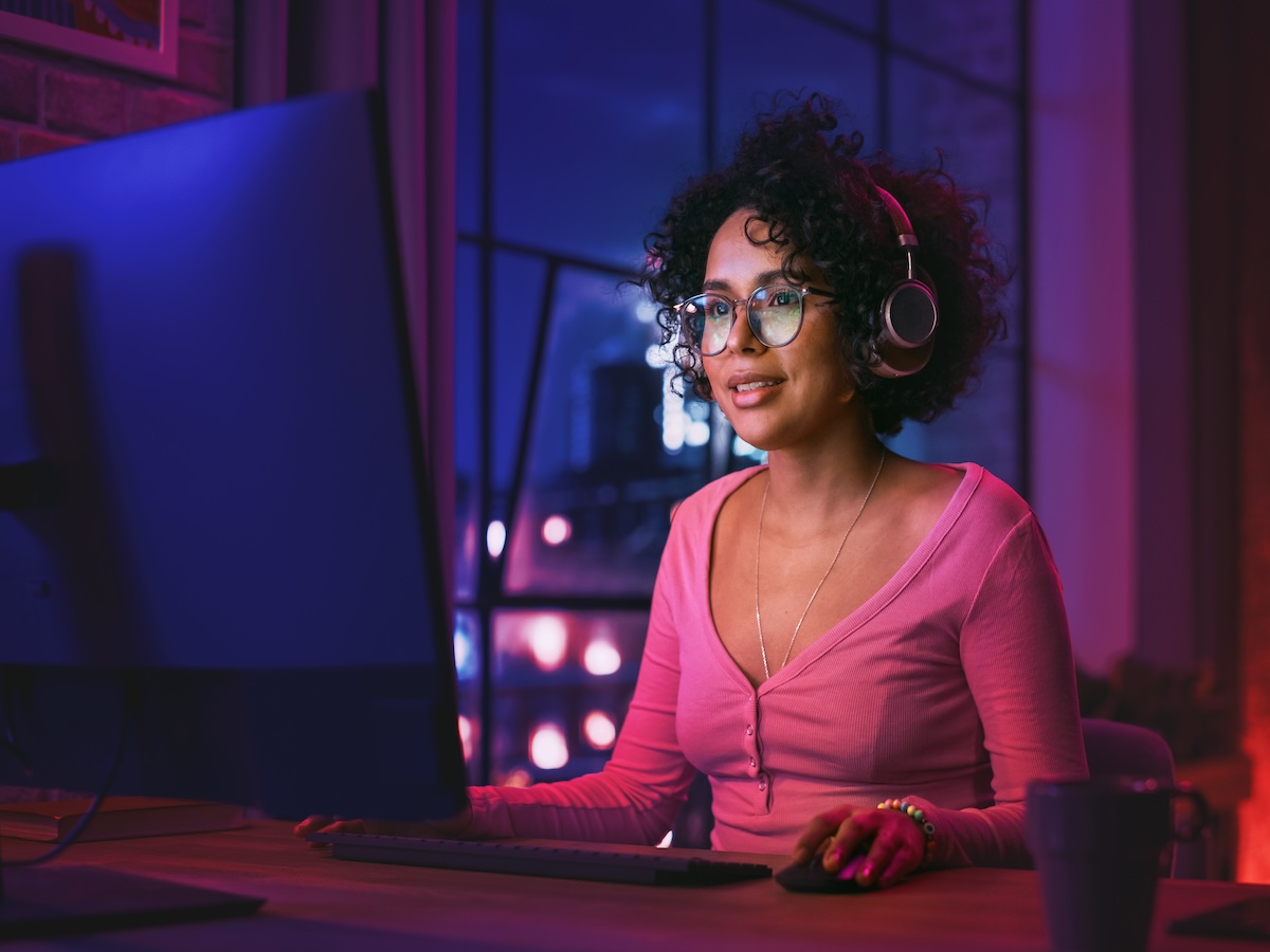 Keysight security expert works at desktop