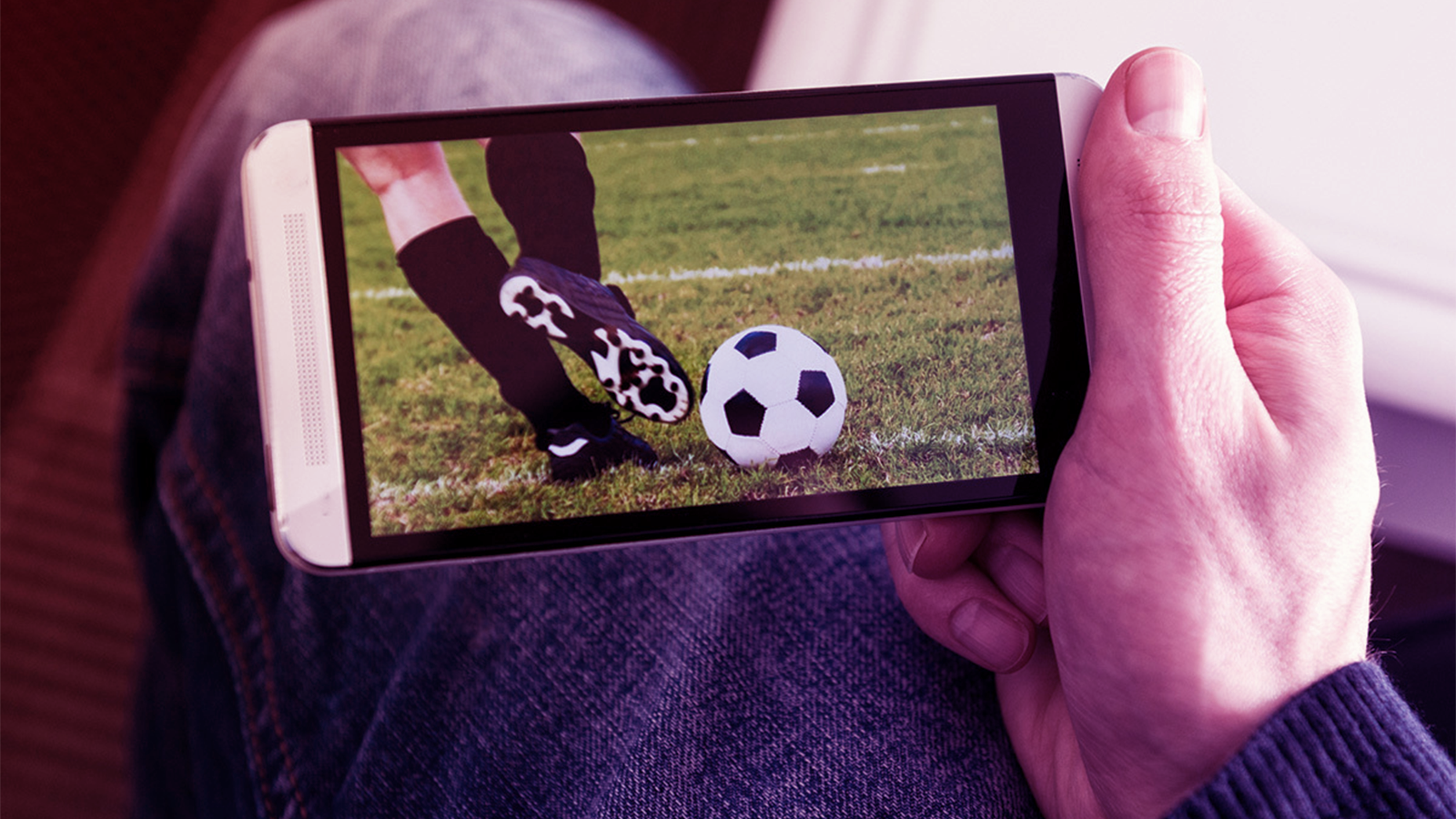 Smartphone showing video