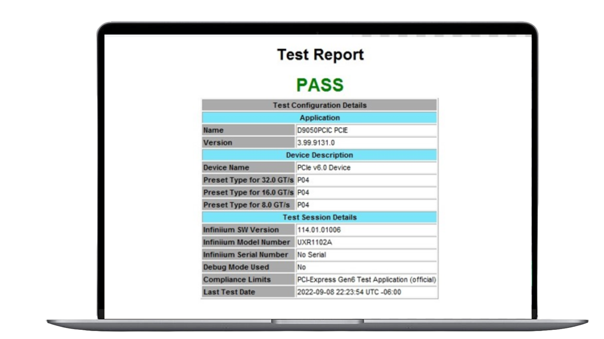 PCIe 7.0 Transmitter Test Suite
