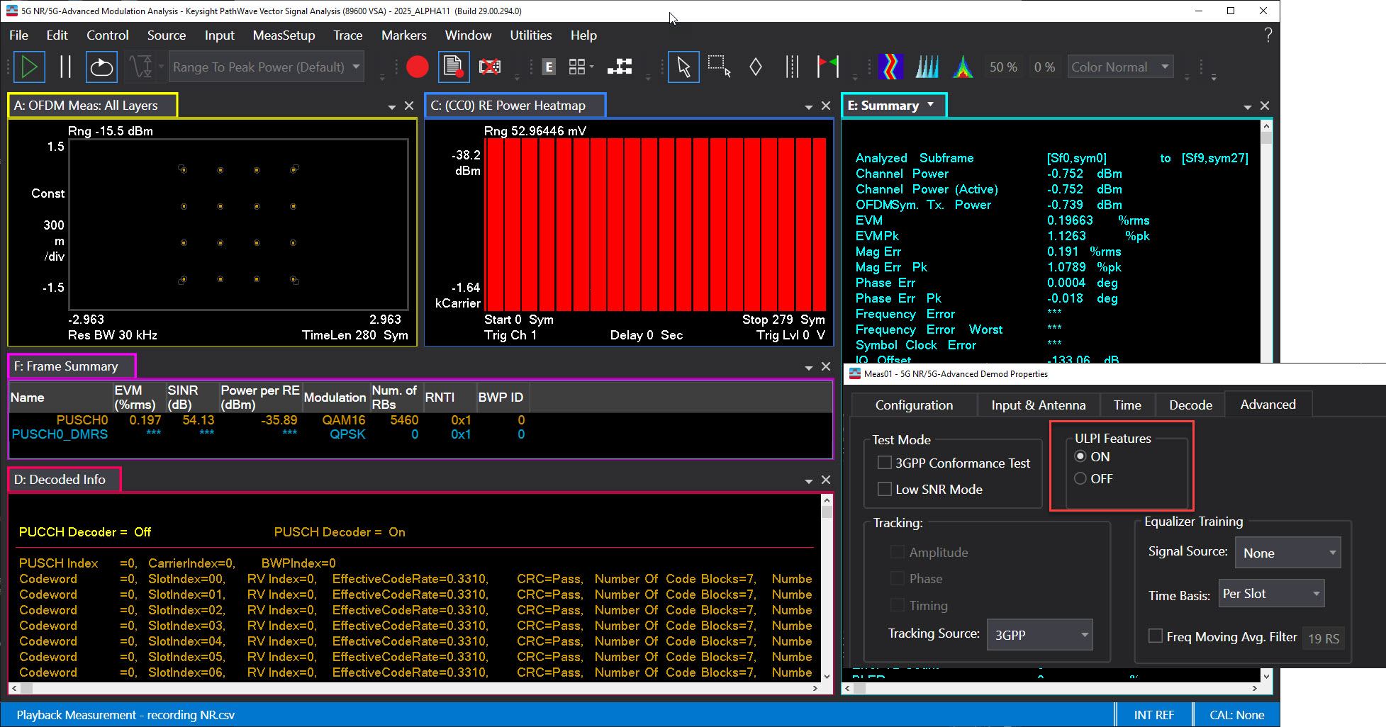 Image of  89600 VSA for MeasuringO-RAN ULPI in 5G NR