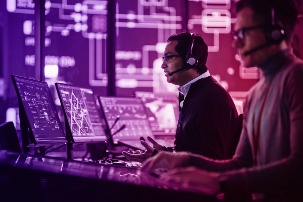 Network operations personnel testing a DDoS attack on their network