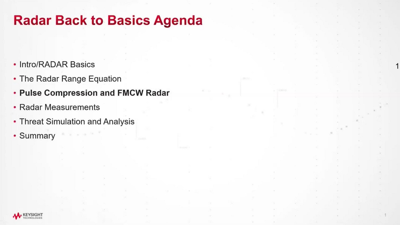 Lesson 3 - Pulse Compression and FMCW Radar