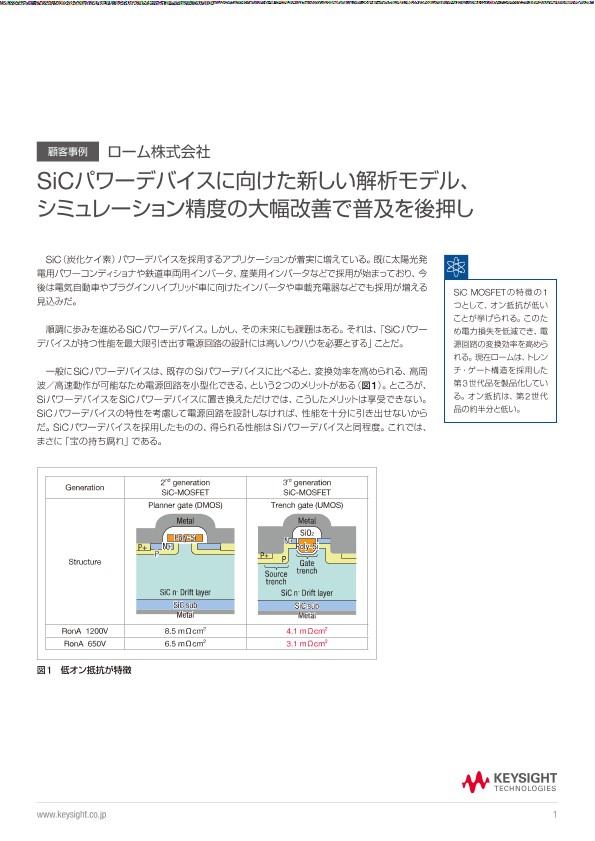 SiCパワーデバイスに向けた新しい解析モデル、シミュレーション精度の大幅改善で普及を後押し