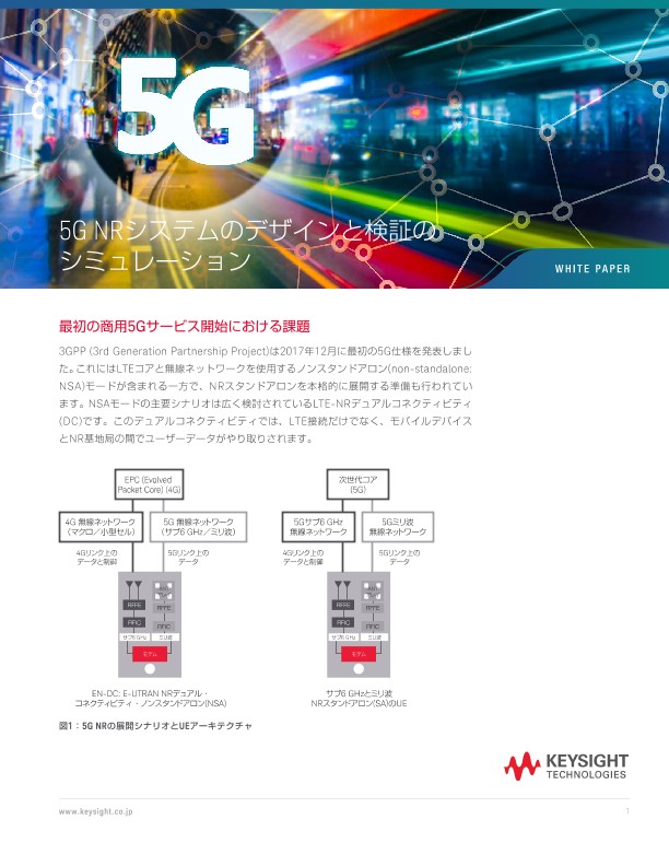 5G NRシステムのデザインと検証のシミュレーション