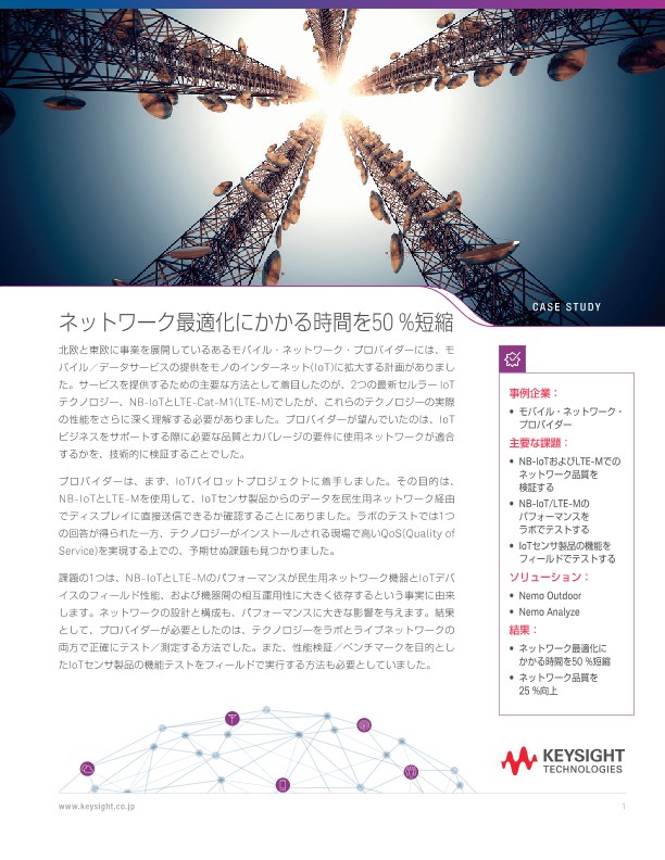 ネットワーク最適化にかかる時間を50 %短縮