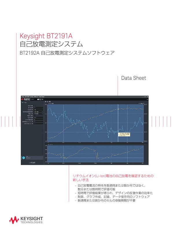 BT2191A 自己放電測定システム BT2192A 自己放電測定システムソフトウェア