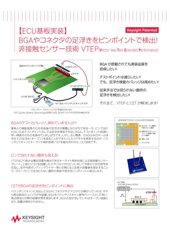 【ECU基板実装】BGAやコネクタの足浮きをピンポイントで検出！非接触センサー技術 VTEP