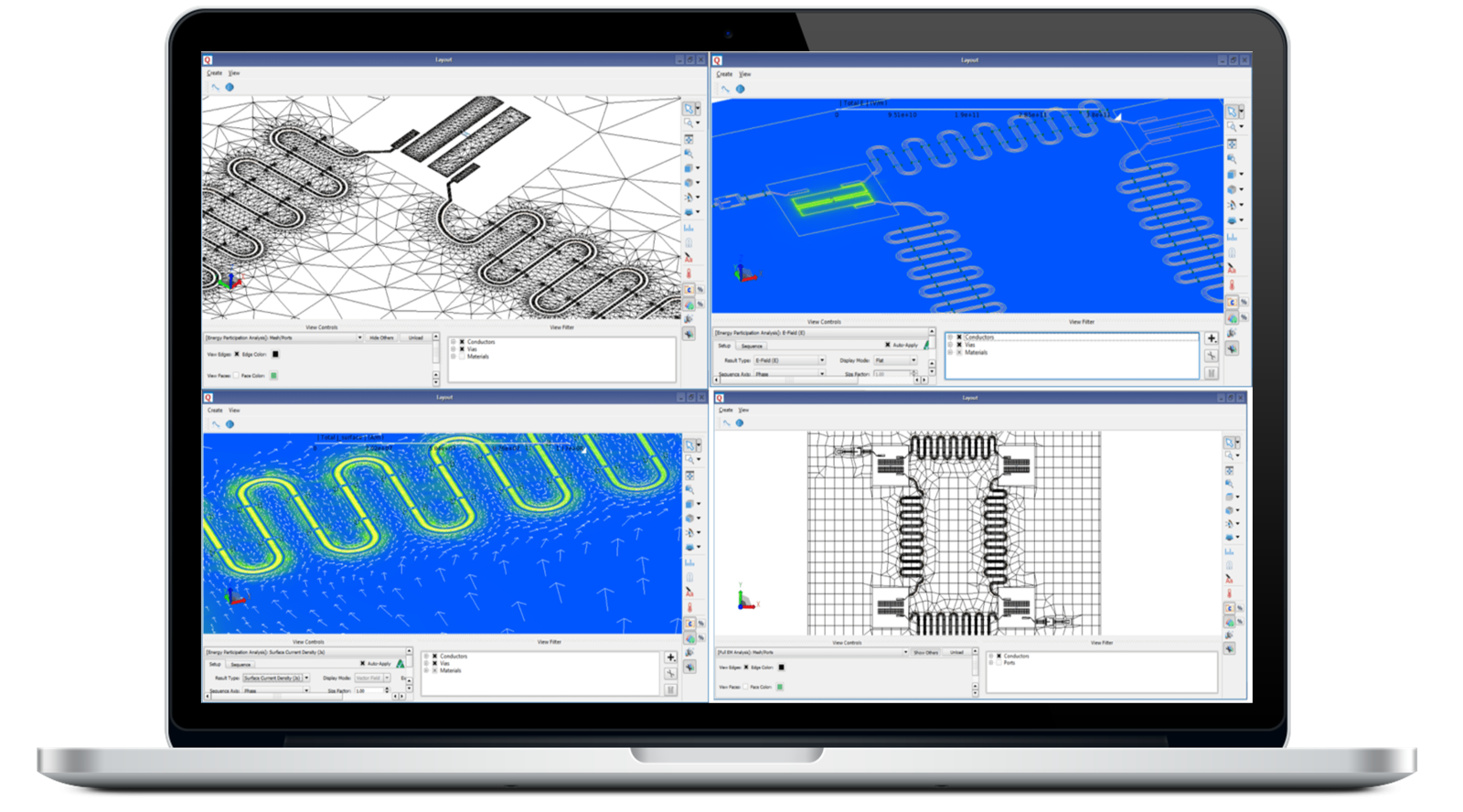 Quantum EDA in an EM simulation