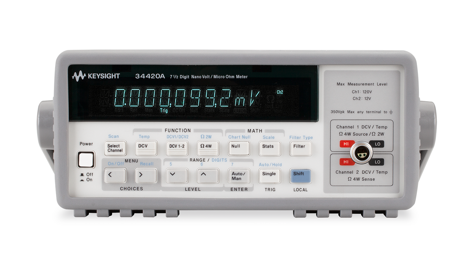 34420A ナノボルト／マイクロ・オーム・メータ、7.5桁 | Keysight