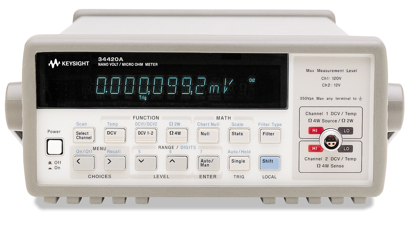 34420A ナノボルト／マイクロ・オーム・メータ、7.5桁 | Keysight