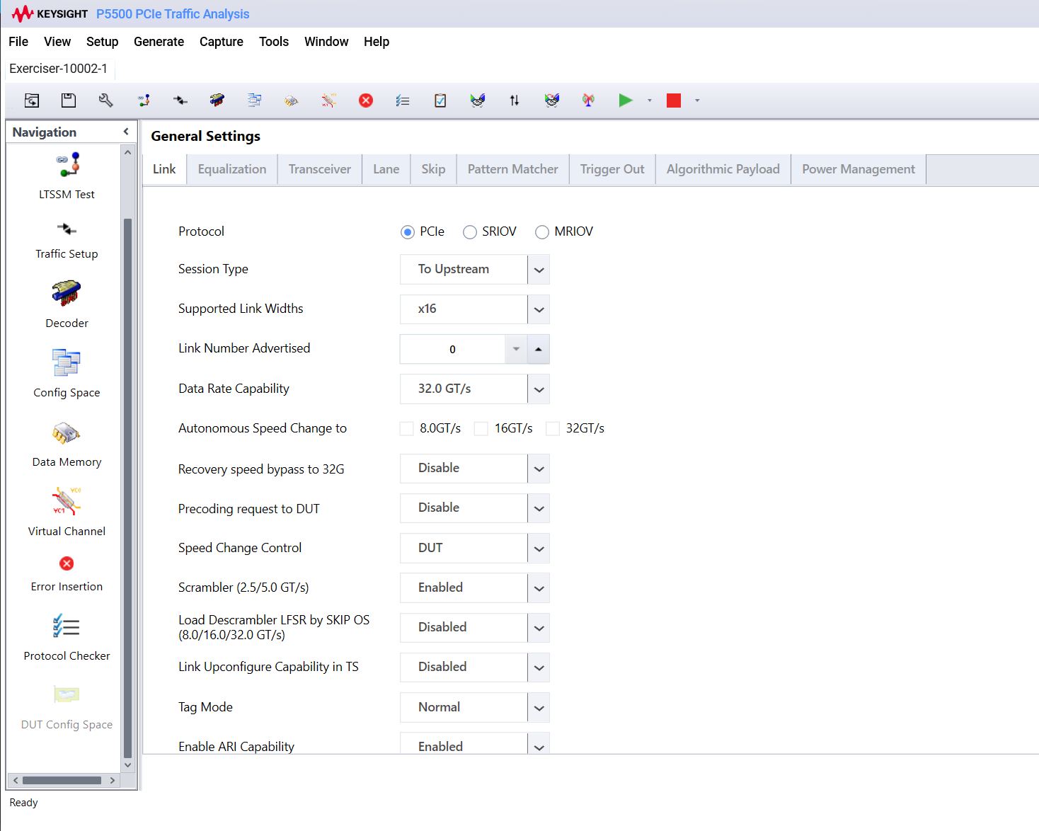 Link Configuration