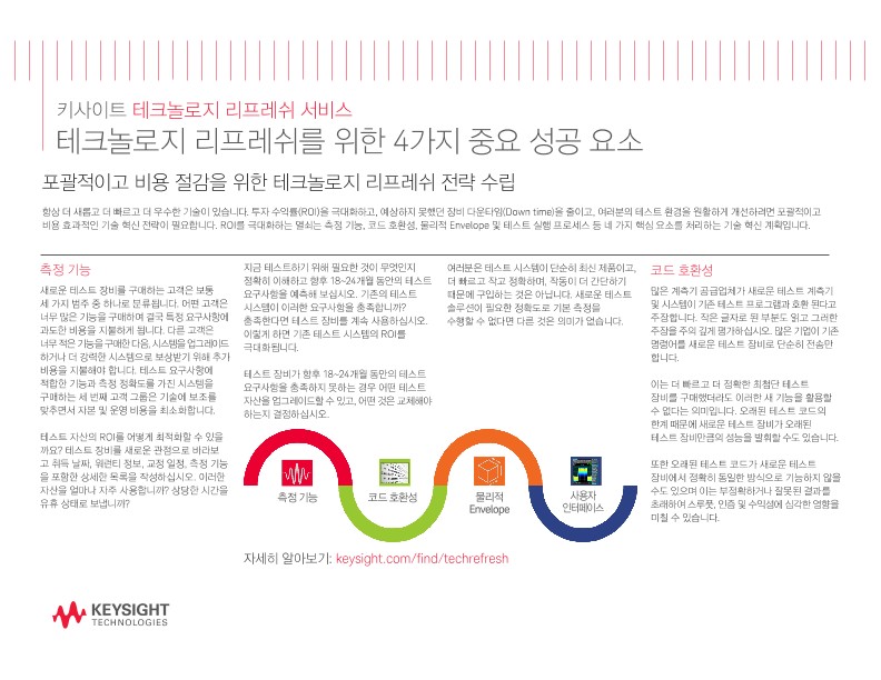테크놀로지 리프레쉬를 위한 4가지 중요 성공 요소 | 키사이트 Keysight