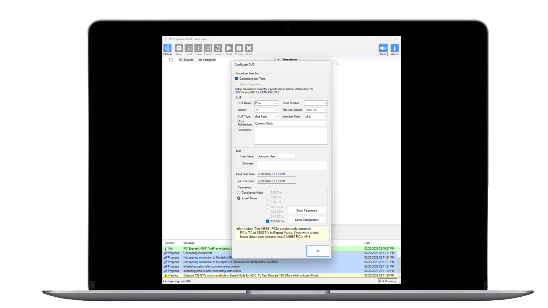 PCIe 7.0 Base Receiver Test 