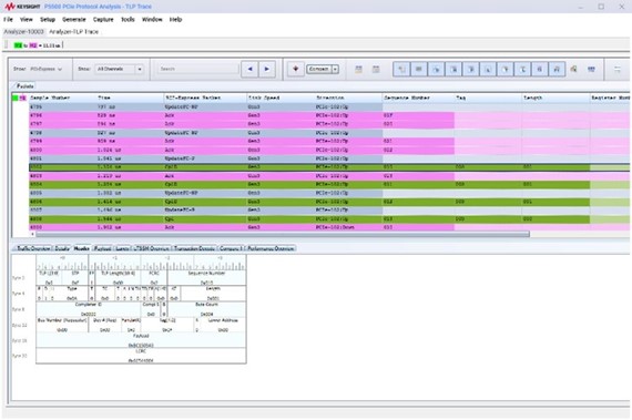P5576PSWA 6.0 Protocol Analyzer Software GUI