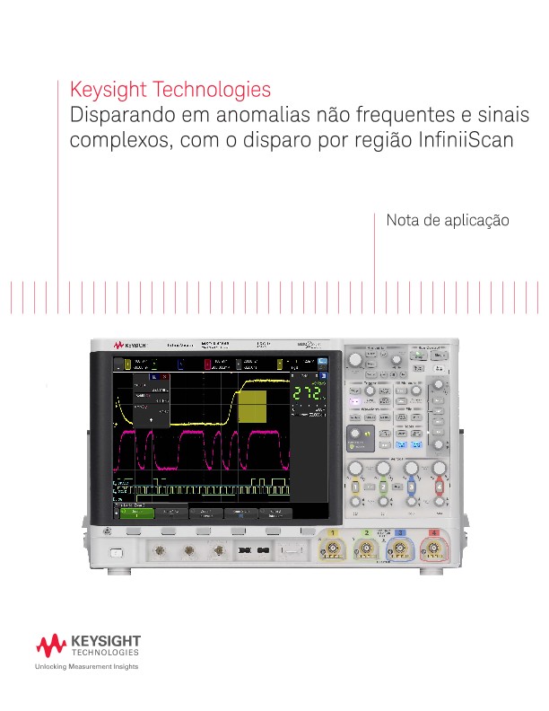 Disparando em anomalias não frequentes e sinais complexos, com o disparo por região InfiniiScan