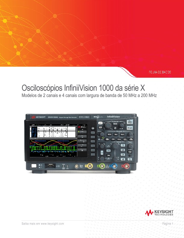 Osciloscópios InfiniiVision 1000 da Série X