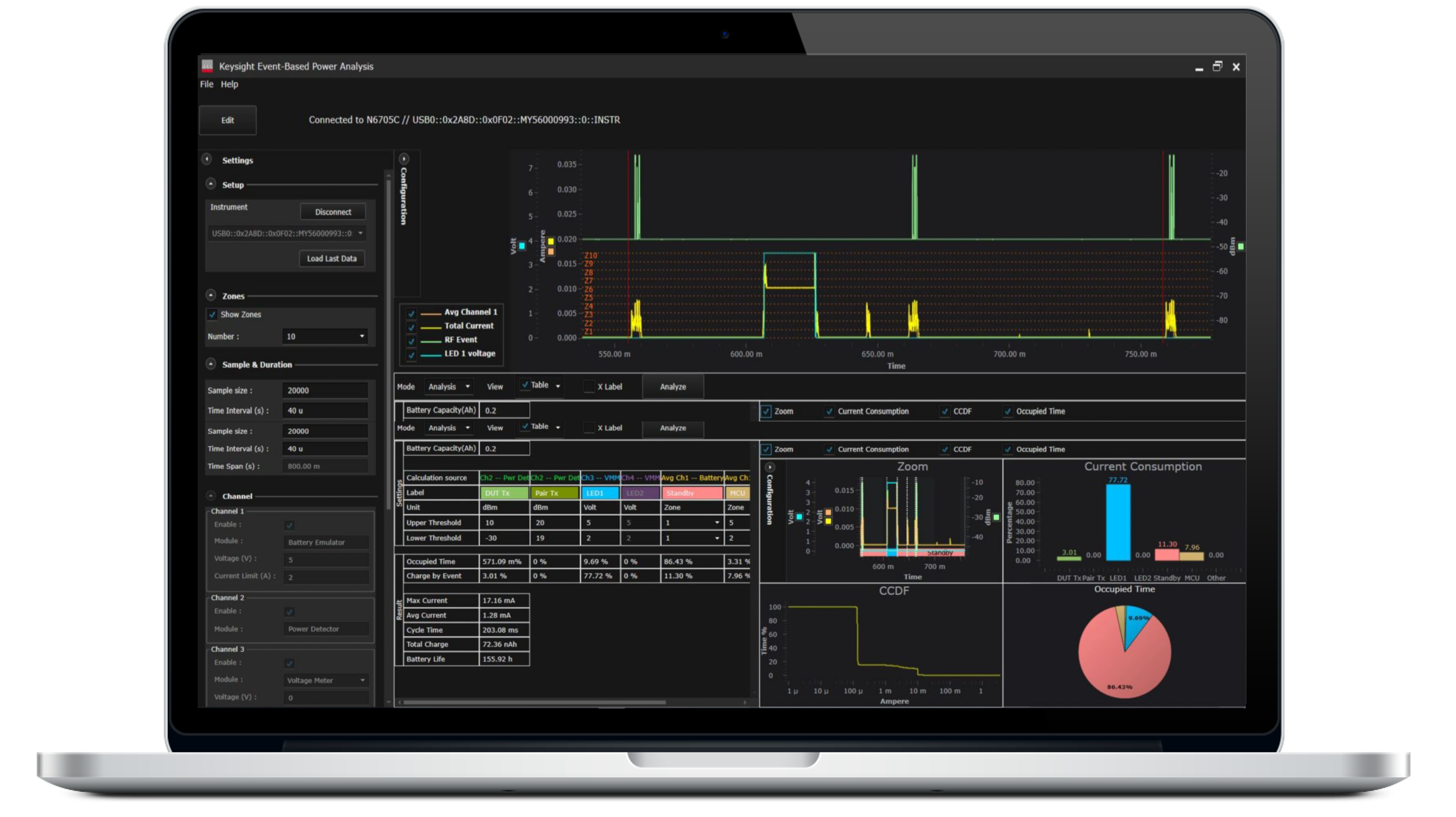 Solução de software IoT Keysight - Software de análise de potência baseado em eventos KS833A1B
